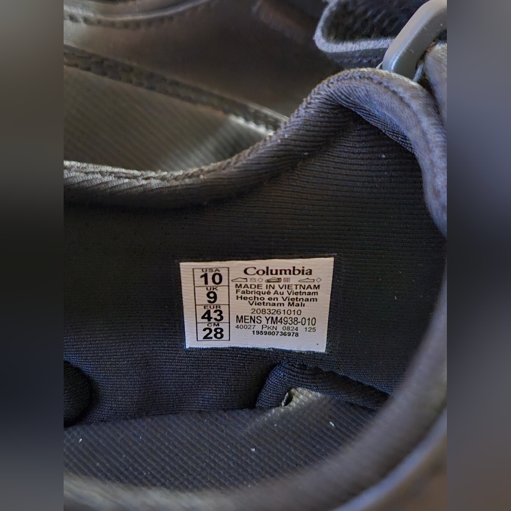Columbia Mens' Black Sport Sandals - Breathable Open-Toe Comfort - Picture 5 of 9